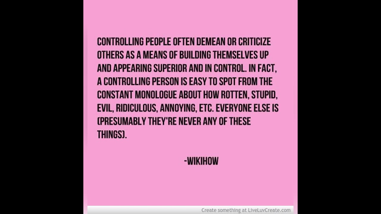 Controlling people Quotes 🌻