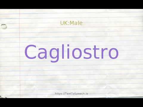 How to pronounce cagliostro