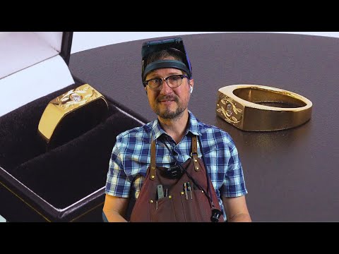 Rectangular Signet Ring  | Jewellery Making Tutorial | Goldsmith's Workshop Secrets