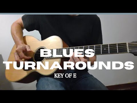 Learn 3 classic blues guitar turnarounds | Acoustic blues lesson in E