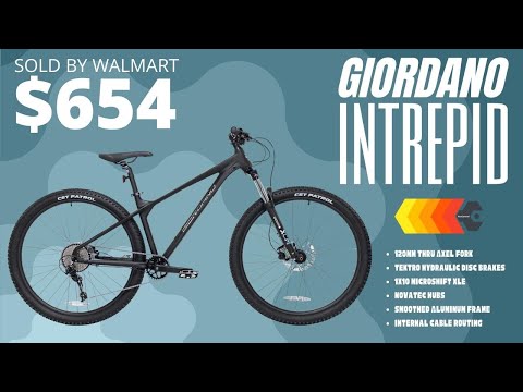 $654 Giordano Intrepid 29er 120mm Thru-Axel Fork MTB from Walmart - 1x10 XLE - Hydraulic Disc Brakes