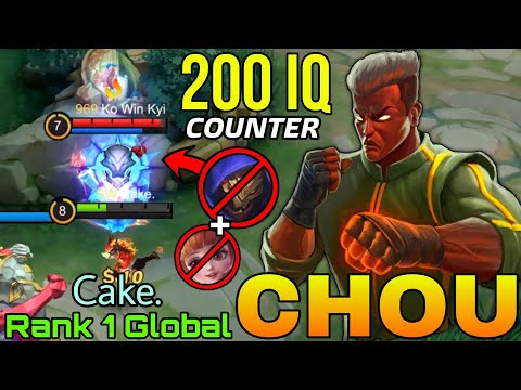 Chou 200 IQ Counter! - Top 1 Global Chou by Cake. - Mobile Legends: Bang Bang