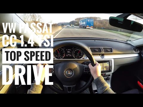 VW CC 1.4 TSI (2016) - POV on german Autobahn - Top Speed Drive