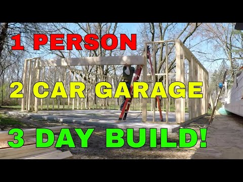 Framing A Garage Alone | One Man Build | How To | MY DIY