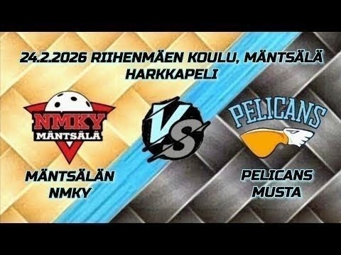 Harkkapeli  24.2.2026         Riihenmäen koulu, Mäntsälä. Mäntsälän NMKY - Pelicans SB Musta