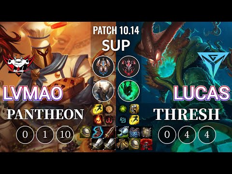 JDG LvMao Pantheon vs IGY Lucas Thresh Sup - KR Patch 10.14