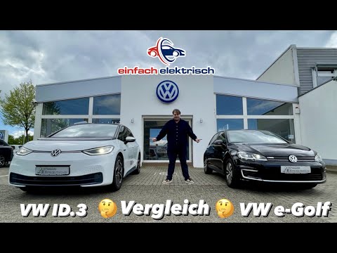 Vergleich VW ID3 & VW e-Golf VII - wir haben die beiden Elektroautos mal nebeneinander gestellt