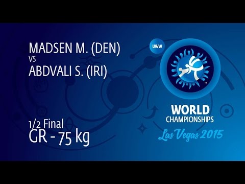 1/2 GR - 75 kg: M. MADSEN (DEN) df. S. ABDVALI (IRI), 2-2