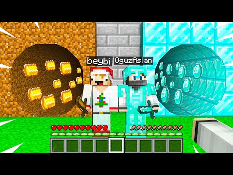 MİNECRAFT'ta ELMAS vs TOPRAK ÇUKUR (noob vs pro) - Minecraft