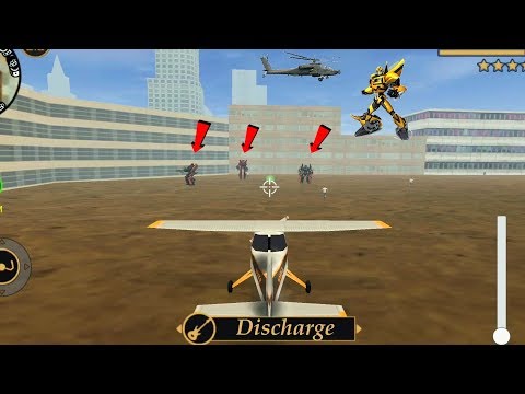 Vegas Crime Simulator - (Naxeex Airplane vs Robot Car)  - Transformer Airplane Destroy robot