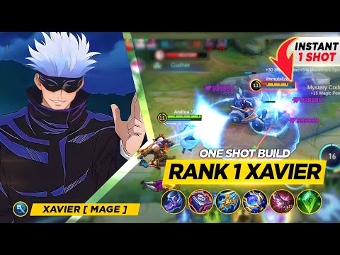 100% DEADLY XAVIER INSANE ONE SHOT DAMAGE BUILD AND EMBLEM | XAVIER TIPS & GUIDE | XAVIER MLBB