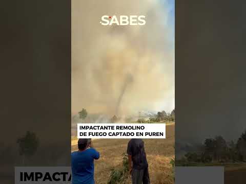 Un inusual y peligroso remolino se registró en el límite entre las comunas de Lumaco y Purén