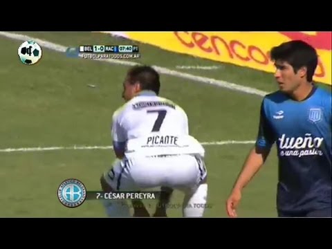 Gol César Pereyra - Belgrano 1 Vs Racing Club 0 - Primera División 2014