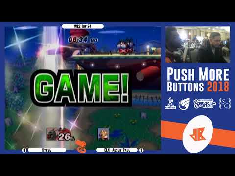 Push More Buttons 2018 - Kycse (Charizard) vs CLN | AbsentPage (Fox, C. Falcon) - Top 24 Winners R2