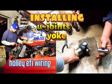 Installing the Chevelle's drive shaft and some Holley efi wiring