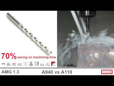 A940 Dormer PFX-Bohrer, lang, im Vergleich zu A110
