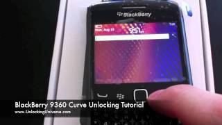 How to Unlock a Blackberry Curve 9360(9350) for all Gsm Carriers using an Unlock Code