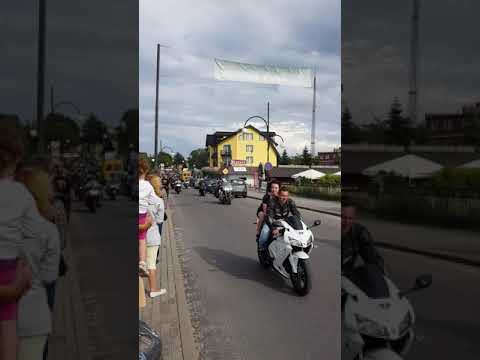 Bike week Łeba 2019 HD Przejazd przez miasto