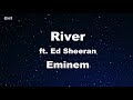 River ft. Ed Sheeran - Eminem Karaoke 【No Guide Melody】 Instrumental