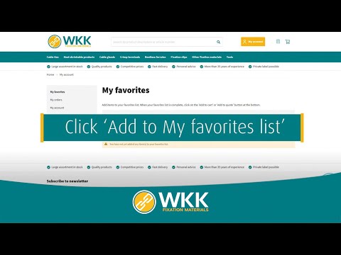 So verwenden Sie die Favoritenliste | WKK