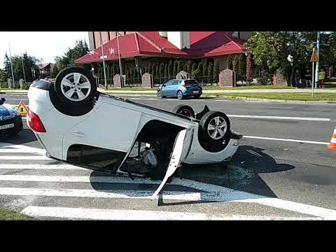 Dachowanie skody w Lubinie