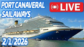 🔴 LIVE: Watch 6 Cruise Ships Sail Away from Port Canaveral | Feb 1, 2026