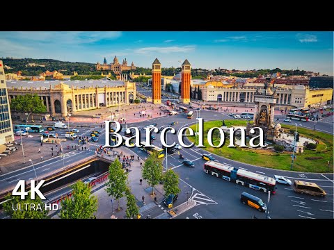 Barcelona, Spain 4k | Flying Over the City's Iconic Landmarks
