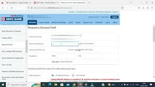 How to request HDFC Demand Draft online| How to Make Demand Draft online ?