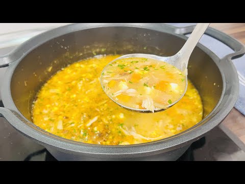 DISFRUTA DE ESTA SOPA DE POLLO, VERDURAS Y FIDEOS ES SÚPER RECONFORTANTE!!
