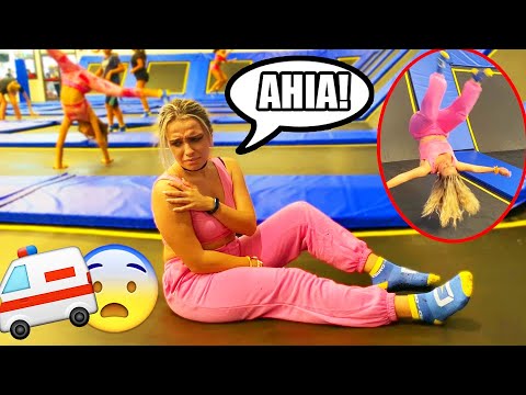 SHE GOT HURT AT THE TRAMPOLINE PARK..