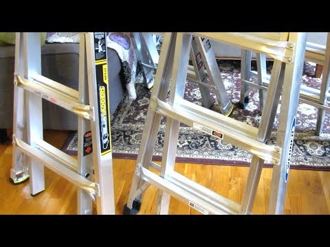 Part of a video titled Gorilla MPX22 vs Werner MT-22 | Multi-Position Ladder - YouTube