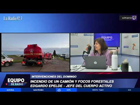 Actividad de bomberos: Incendio de un camión y focos forestales
