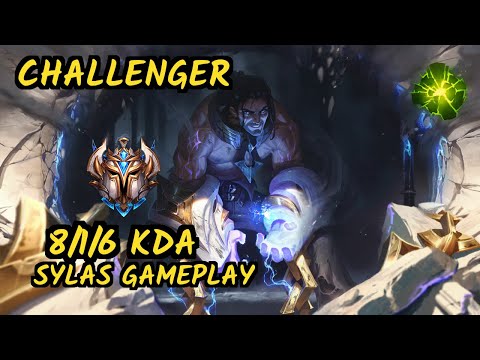 Crow (SYLAS) vs IRELIA - 8/1/6 KDA MID CHALLENGER GAMEPLAY - KR
