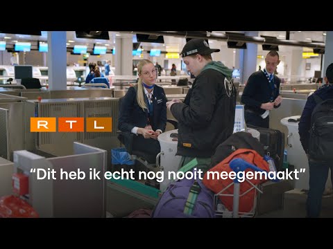 Isabel wordt glashard genegeerd door passagier tijdens bizarre check-in | Schiphol Airport