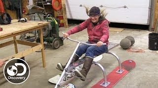 Building a Homemade 3-Ski Sled | Alaska: The Last Frontier