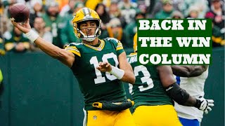 PACKERS SNAP 4-GAME LOSING STREAK WITH WIN OVER RAMS (Reactions)