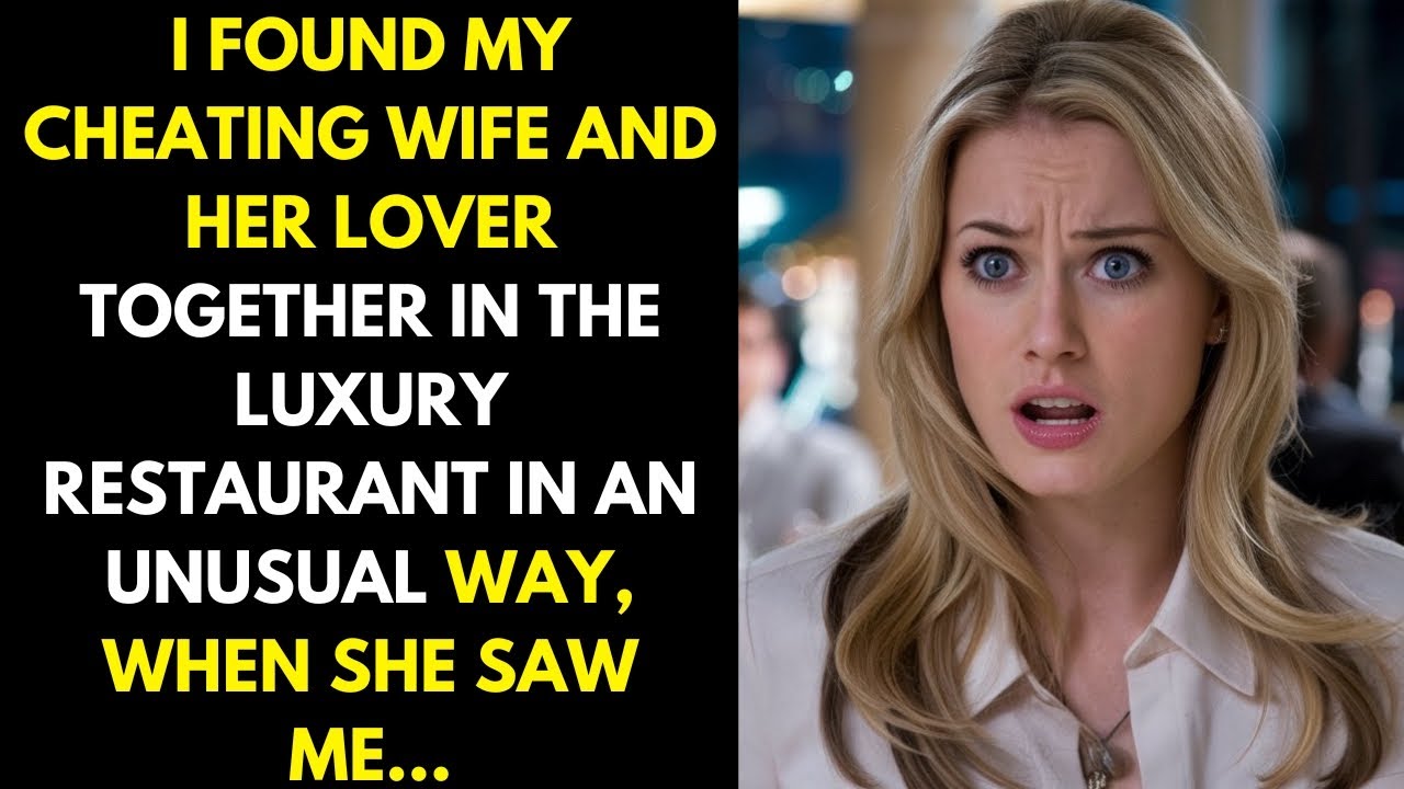 I found my cheating wife and her lover together in a luxury restaurant, when she saw me..