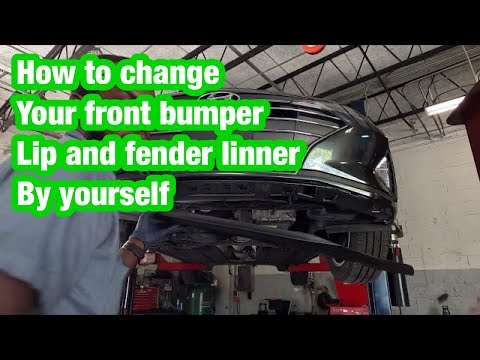 Replacing front bumper lip and fender linner on Hyundai Elantra