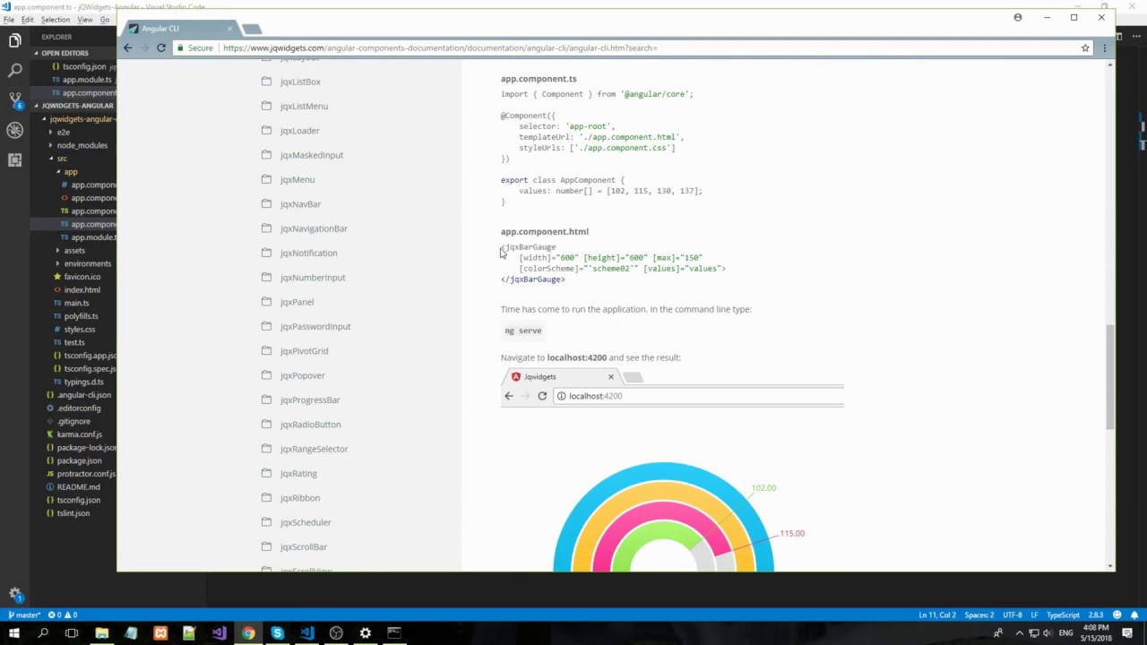 Tutorial: QuickStart Angular project with jQWidgets