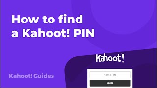 How to find a Kahoot! PIN