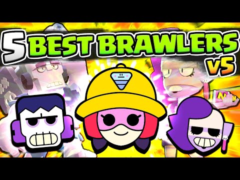 TOP 5 BEST BRAWLERS IN BRAWL STARS V5!! (post update) MYTHIC'S & JACKY TAKEOVER?