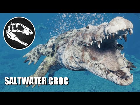 Saltwater Crocodile vs Sarcosuchus & Purussaurus - JWE 2 Mods (4K 60FPS)