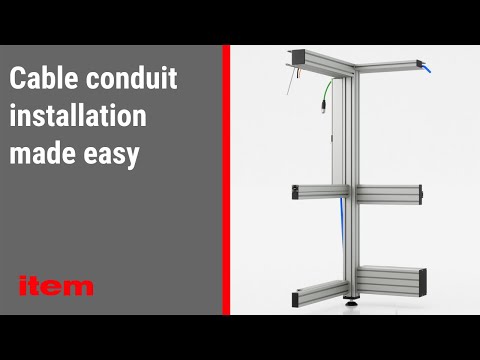 Laying cables  - with item conduit systems for industry