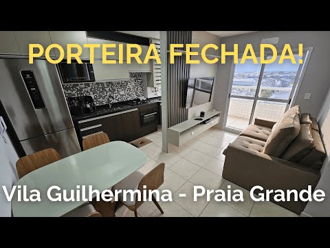 ONLY 420K! 2-bedroom gated apartment in Vila Guilhermina in Praia Grande!