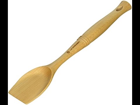 le creuset wooden scraping spoon 12 5 inch