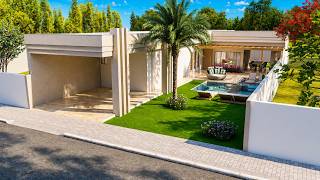 Casa em formato de ''L'' com um layout muito acolhedor | p742