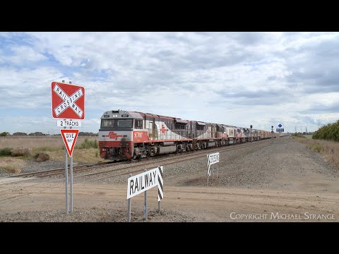 Six Diesel Locomotives 1PM9 SCT Mixed Freight & Steel Train (7/9/2022) - PoathTV Australian Railways