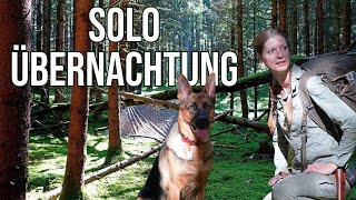 🌲🦊Versteckte Solo Übernachtung🔥 im dunklen Fichtenwald🌲