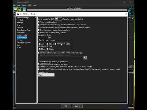 How to set Cheat Engine (settings)