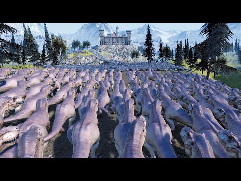 T-REXES LAY SIEGE TO MEDIEVAL CASTLE - UEBS - Ultimate Epic Battle Simulator